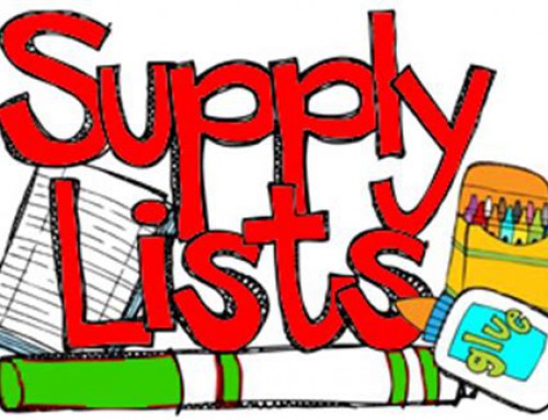 K-5 Supply Lists